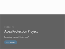 Tablet Screenshot of apexprotectionproject.org